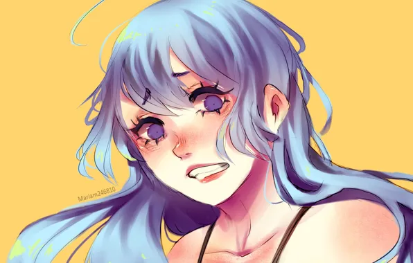 Girl, surprise, blue hair, disgust, mariam246810