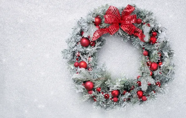 Balls, Christmas, wreath