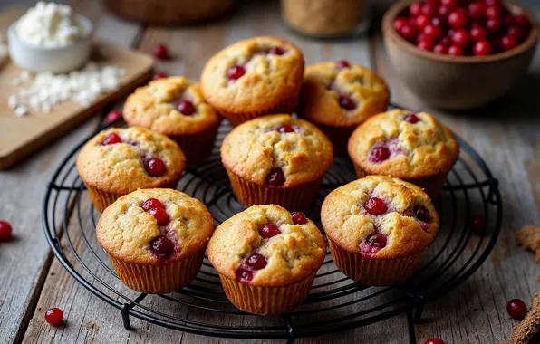 Berries, cakes, cupcakes