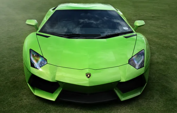 Green, Lamborghini, supercar, walls, LP700-4, Aventador