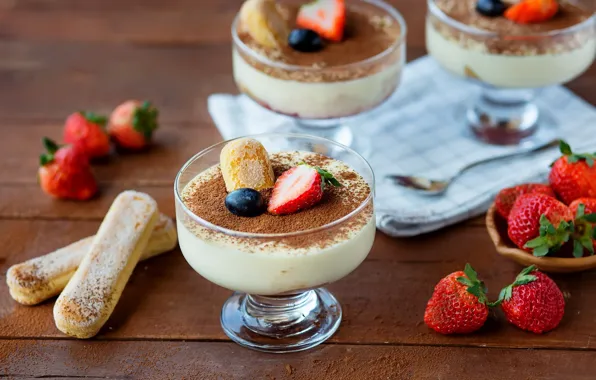 Picture berries, coffee, strawberry, ice cream, dessert, sweet