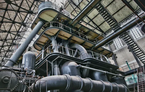 Pipe, construction, stairs, fittings, valves, boiler, steam boiler