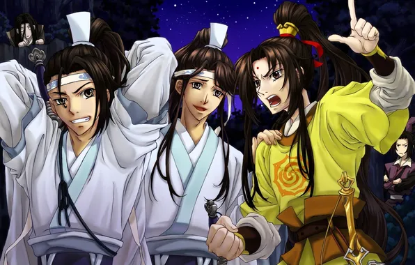 Guys, the conversation, costumes, Mo Dao Zu Shi, Jin Ling, Lan Xizhui, Lan Qingyi