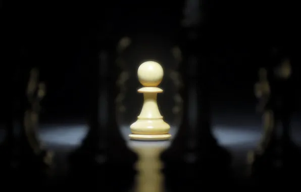 One, chess, pawn, Board