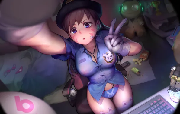 Kawaii, girl, hot, sexy, game, robot, pantsu, hat