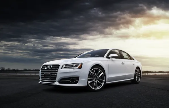 Picture Audi, Clouds, White, VAG