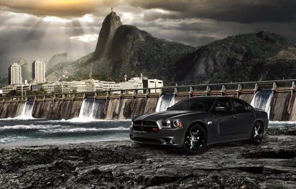 Picture water, dam, dodge, charger, fast and furious 5, Fast Five, Rio de Janeiro, Rio de …