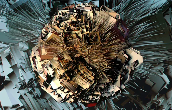 Color, abstraction, model, ball, sphere, 3ds max, render, abstraction