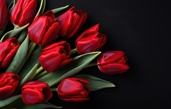 Flowers, holiday, bouquet, spring, tulips, March 8, AI art, universal holiday background
