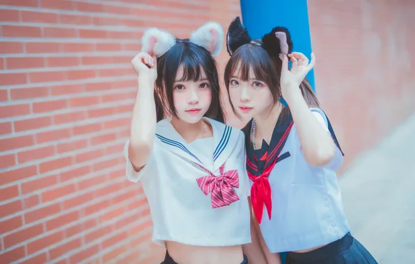 Beautiful, Asian, Model, Wall, Women, Cute, Pretty, Sunny