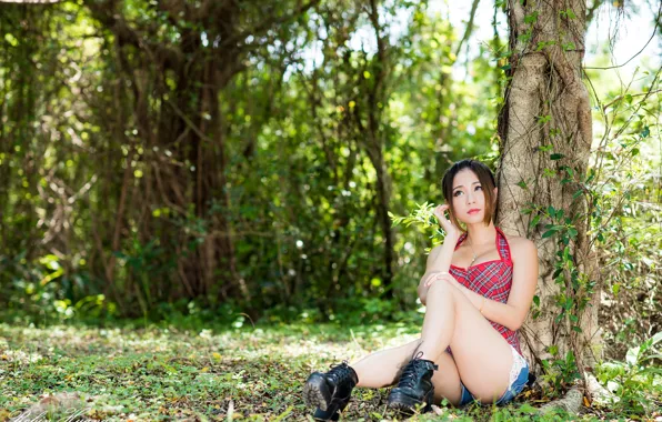 Picture summer, girl, Asian