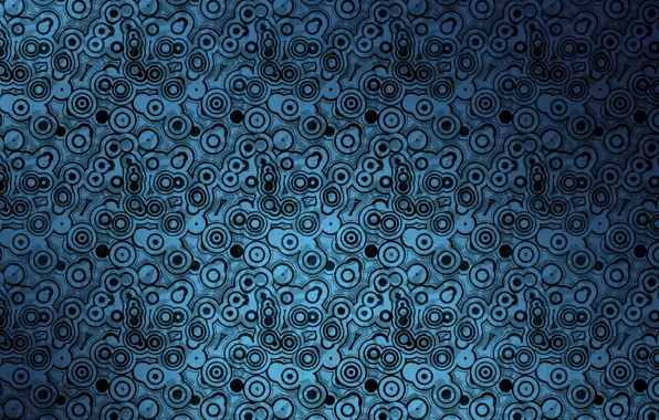 Picture circles, background, blue, a lot