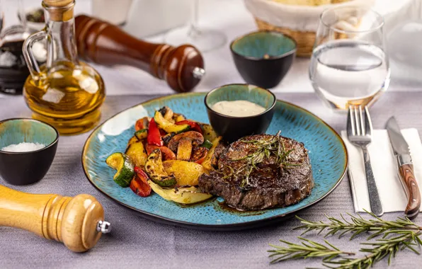 Food, meat, vegetables