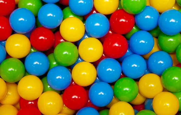 Balls, color, the volume, plastic