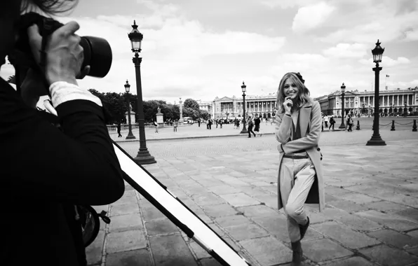 Blonde, lights, black and white, Russian model, Saint Petersburg, Sasha Pivovarova