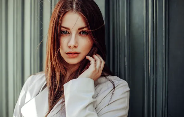 Picture girl, portrait, red