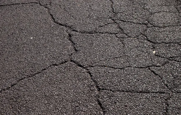 Picture road, asphalt, cracked, coating
