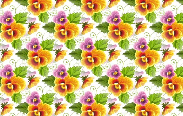 Picture flowers, background, texture, art, viola