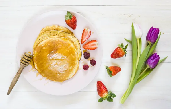 Berries, food, Breakfast, coffe, breakfast, pancakes