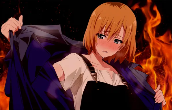 Girl, fire, fire, flame, heat, Goryachaya, Aoi_Miyamori, Belakoba