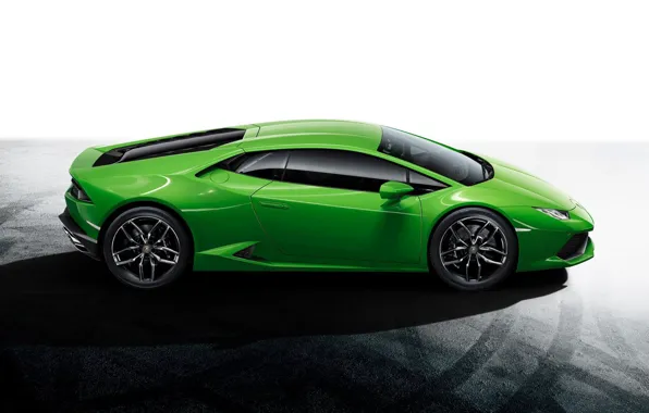 Picture Auto, Lamborghini, Green, Lamborghini, Green, Side, Huracan, Huracan