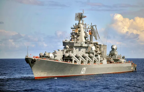 Picture Russian, missile cruiser, Guards, Atlant, the lead ship, project 1164, "Moscow"