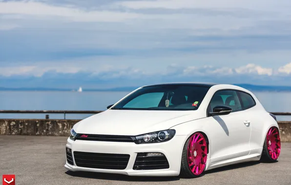 Picture Pink, Volkswagen, Custom, Scirocco, Vossen, VLE1