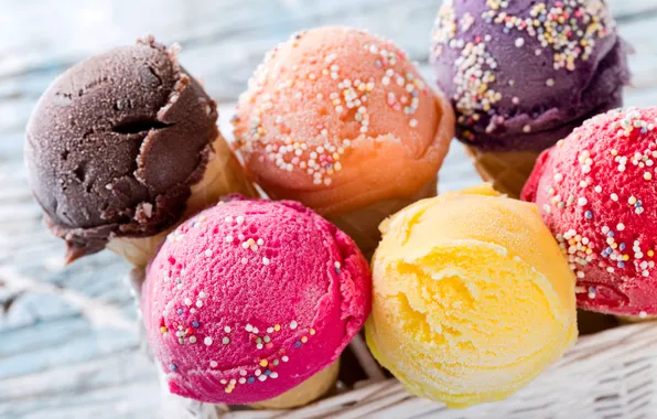 Ice cream, colorful, dessert, sweet, dessert, ice cream