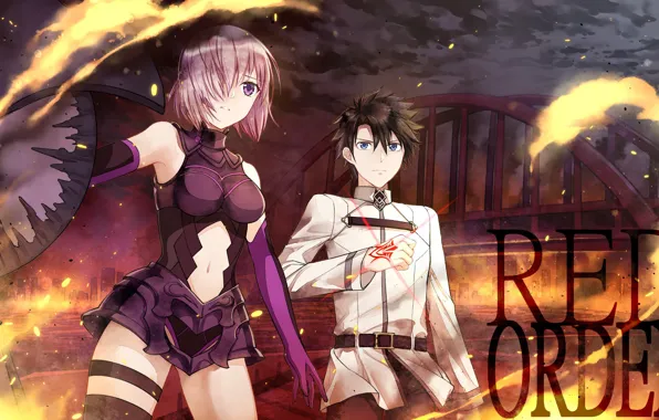 Girl, Guy, Anime, Art, Fate / Grand Order