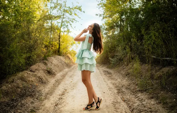 Girl, sweetheart, model, Wallpaper, brown hair, beautiful, Sexy, Sandals