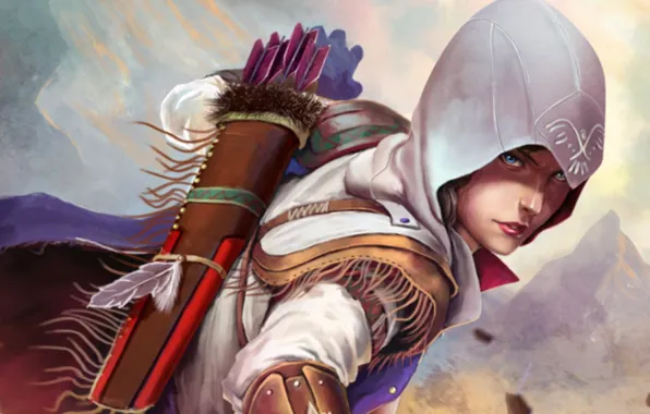 Picture girl, fantasy, bow