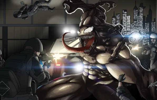 Soldiers, comics, Venom, Venom, symbiote