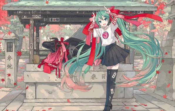 Girl, Hatsune Miku, Vocaloid, Vocaloid, bull, Hatsune Miku