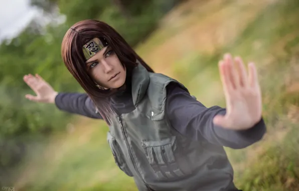 Picture guy, Naruto, Naruto, cosplay, byakugan, Neji Hyuga