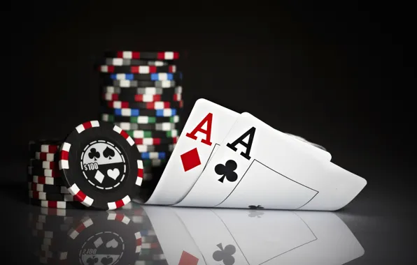 Picture card, chips, poker, aces, poker