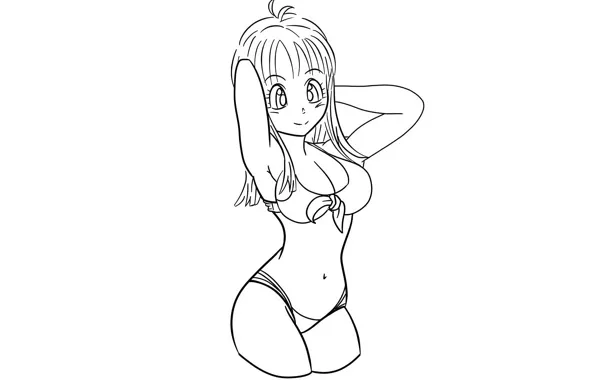 Girl, sexy, cleavage, long hair, boobs, anime, beautiful, pretty