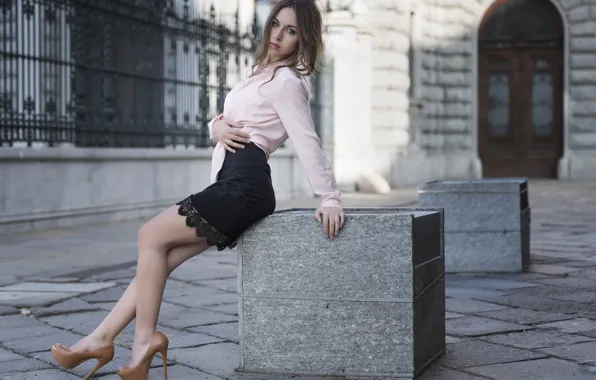 Picture look, face, pose, model, hair, heels, legs, Anna