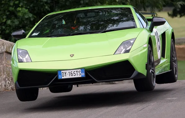 Picture movement, jump, gallardo, lamborghini, Gallardo, Superleggera, lp570-4 superleggera