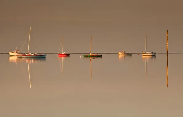The sky, boat, morning, yacht, harbour