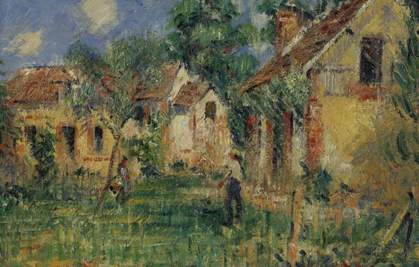 Picture landscape, home, picture, Gustave Loiseau, Gustave Loiseau, Little Farm in the Vicinity of Caen