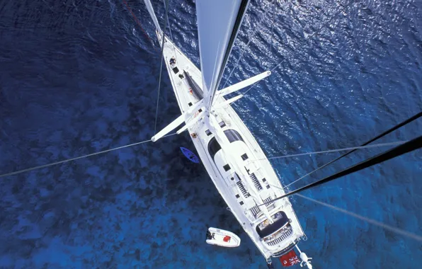 Sea, yacht, sailing ship, mast