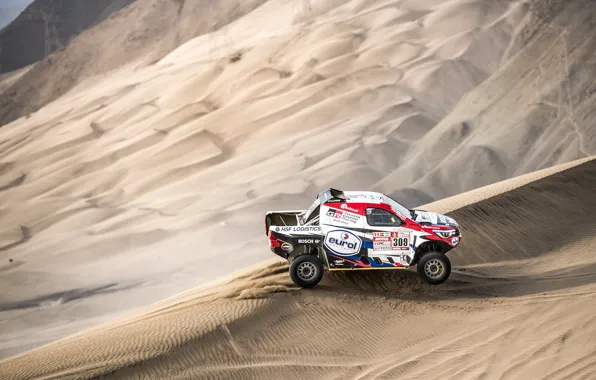 Sand, Auto, Sport, Machine, Speed, Race, Toyota, Hilux