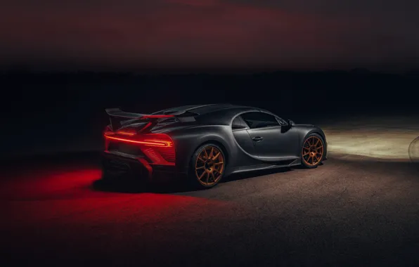 Picture light, night, Bugatti, Chiron, 2020, Chiron Pur Sport