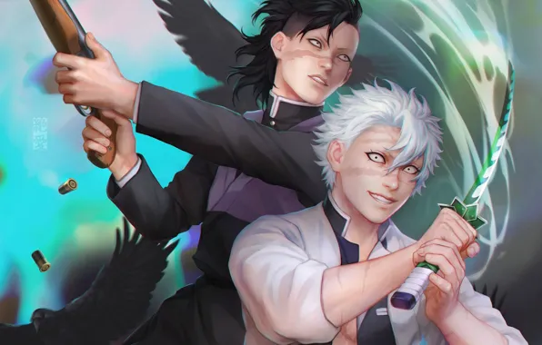 Guys, zetsuai89, by zetsuai89, The Blade Cleaves Demons, Demon Slayer Kimetsu No Yaiba, genya, shinazugawa …