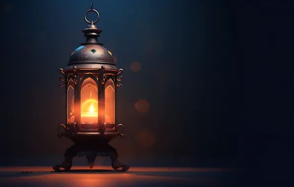 Light, night, the dark background, pattern, candle, Christmas, flashlight, lantern
