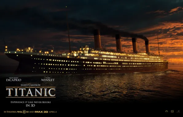Night, Ship, Titanic, Titanic