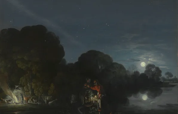 Picture picture, religion, mythology, The flight into Egypt, Adam Elsheimer, Adam Elsheimer