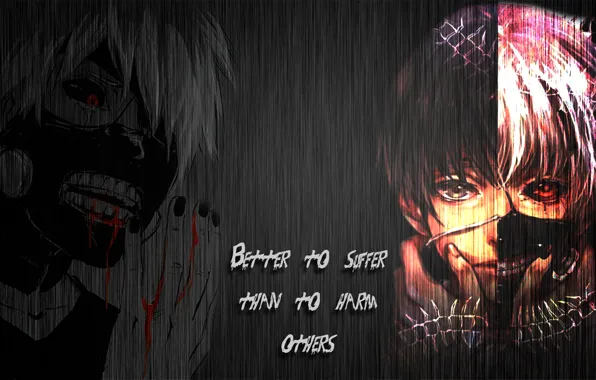 Metal, blood, quote, Tokyo Ghoul, Ken Kanek