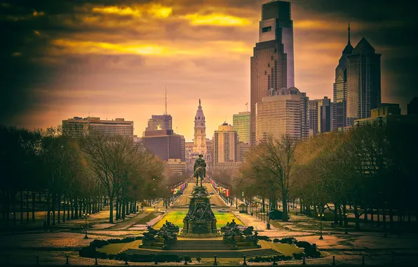 View, morning, Philadelphia