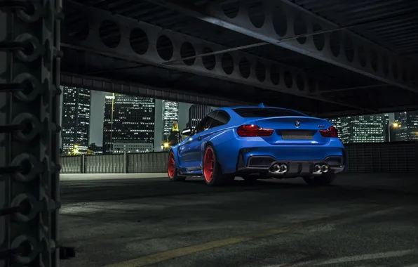 BMW, City, Blue, Vorsteiner, Wheels, Widebody, Rear, Photoshoot